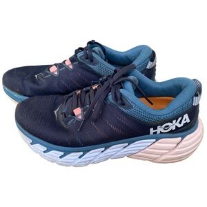 HOKA ONE ONE GAVIOTA 3 WOMEN Size 9 ( B ) RUNNING SHOES  Blue & Orange